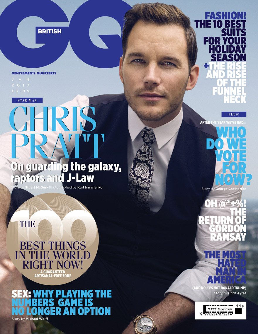 KurtIswarienko-ChrisPratt-GQ_January_cover